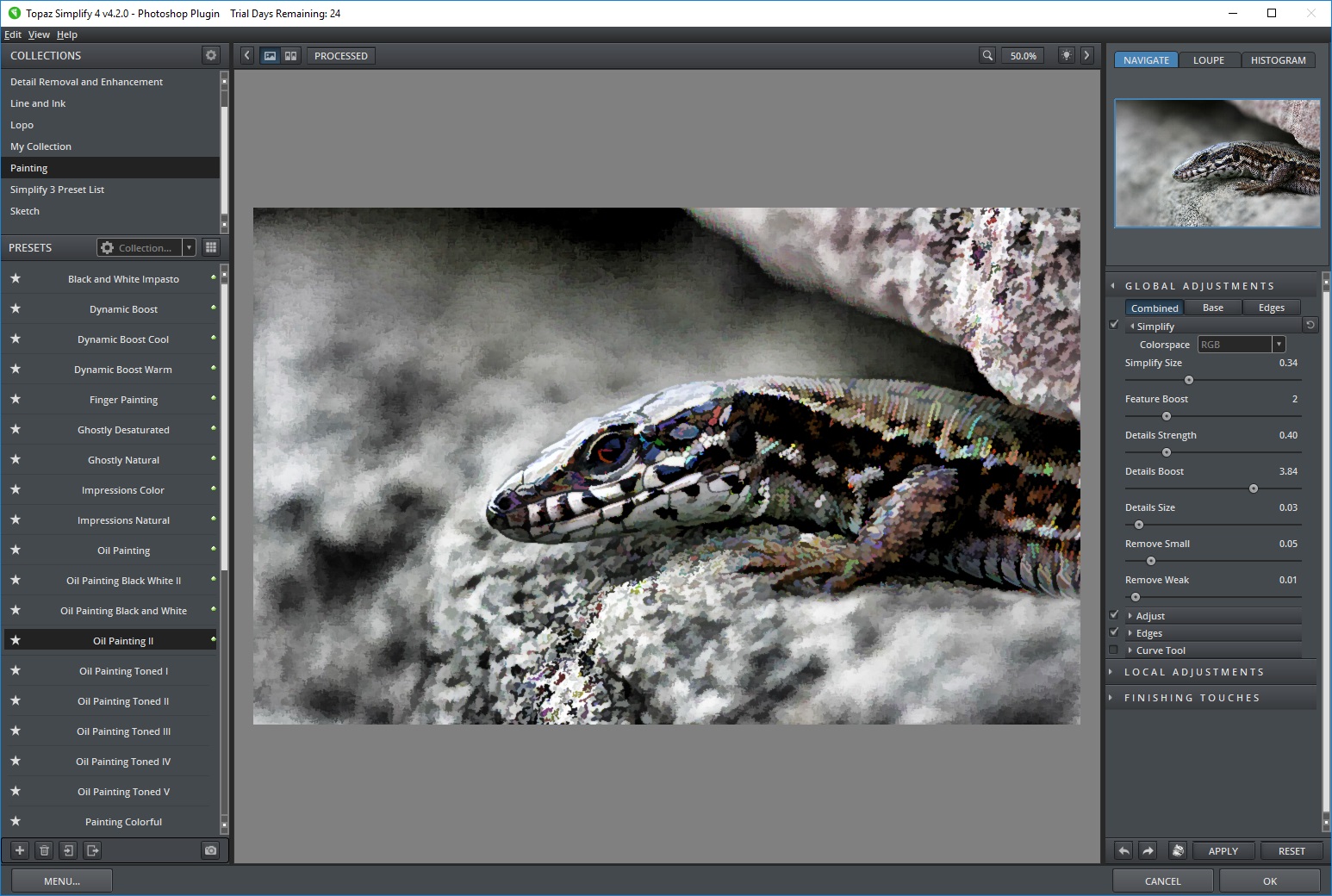 Topaz Simplify 4.2 : Main Screen