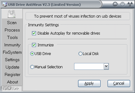 USB Drive AntiVirus 2.3 : Immunity