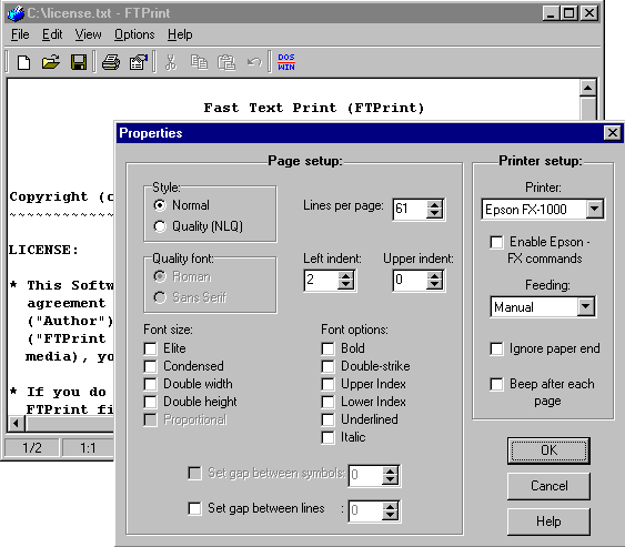 10-Strike FTPrint 2.0 : Main window