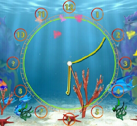 Aquarium Clock Screensaver : Clock