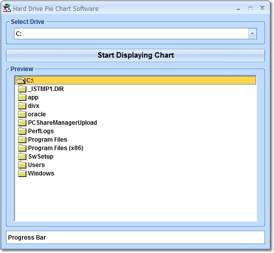 Hard Drive Pie Chart Software 7.0 : Main Window