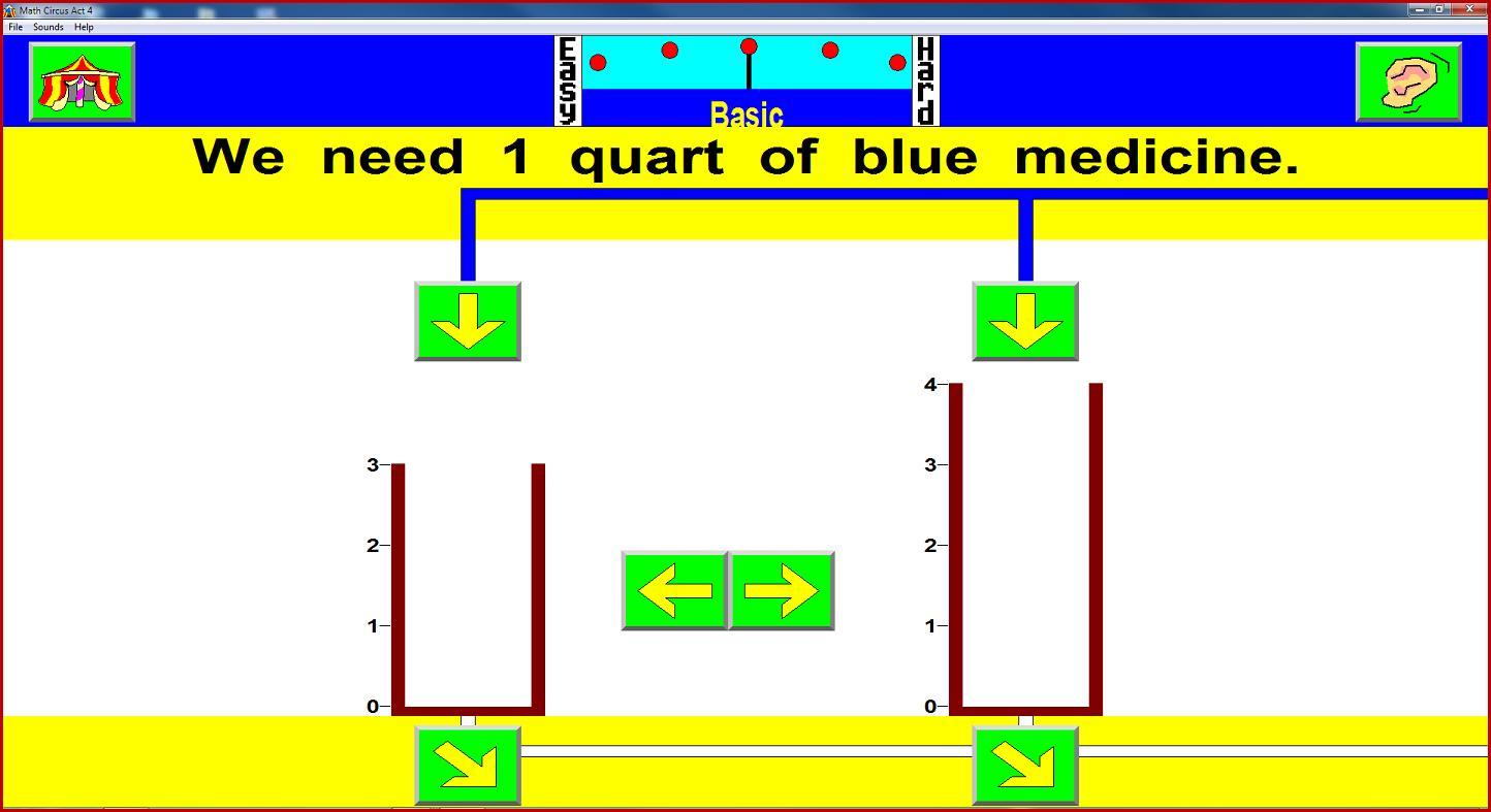 Math Circus Act 4 1.0 : Main window