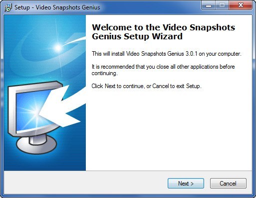 Video Snapshots Genius 3.0 : Setup Window