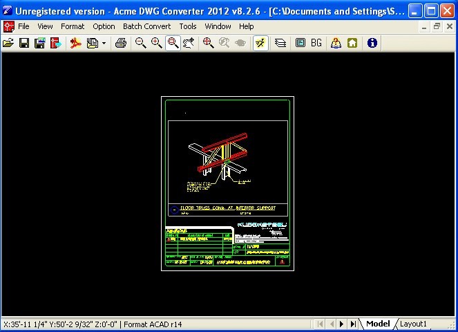 Acme DWG Converter 8.2 : Main window