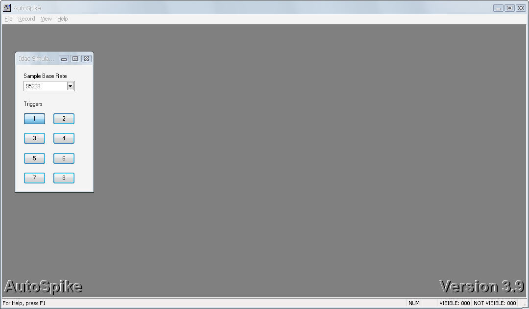 AutoSpike 3.9 : Main window