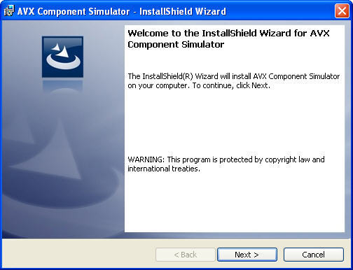 AVX Component Simulator 2.0 : Main window