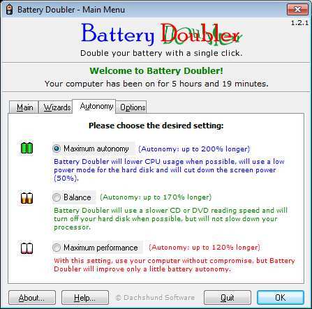 Battery Doubler 1.2 : Autonomy