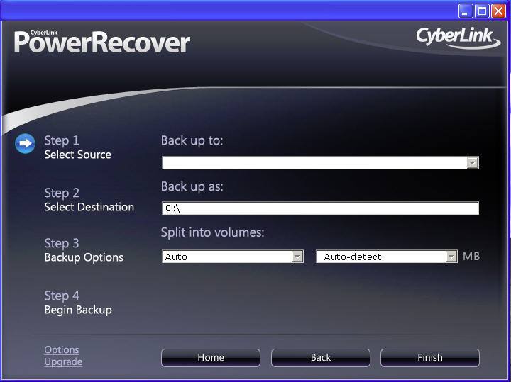 CyberLink PowerRecover 5.0 : Main Window
