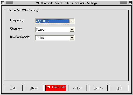 MP3 Converter Simple 3.1 : Output audio settings