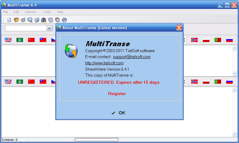 MultiTranse 6.4 : Main window