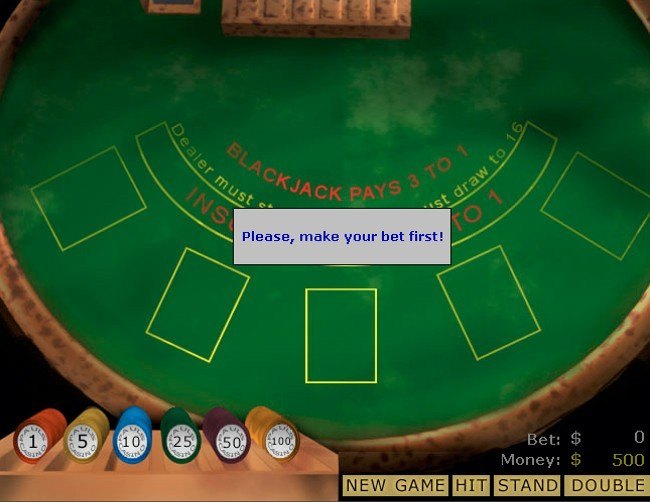 Paul's Blackjack 1.6 : Welcome Screen