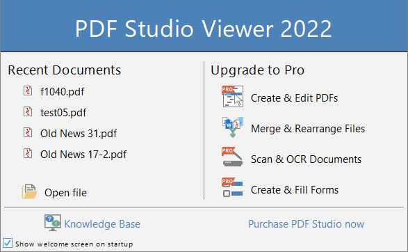PDF Studio Viewer 2022.0 : Main window