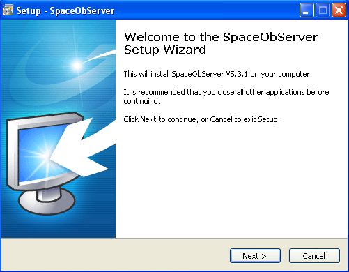 SpaceObServer 5.3 : Setup Window