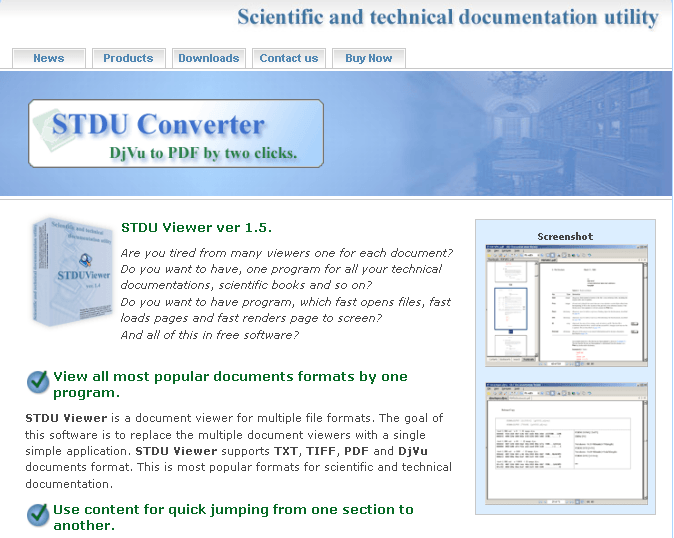 STDU Viewer 1.5 : Product Website