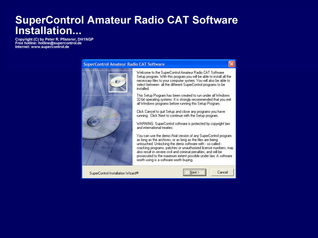 SuperControl Amateur Radio CAT Software 2.3 beta : Main window