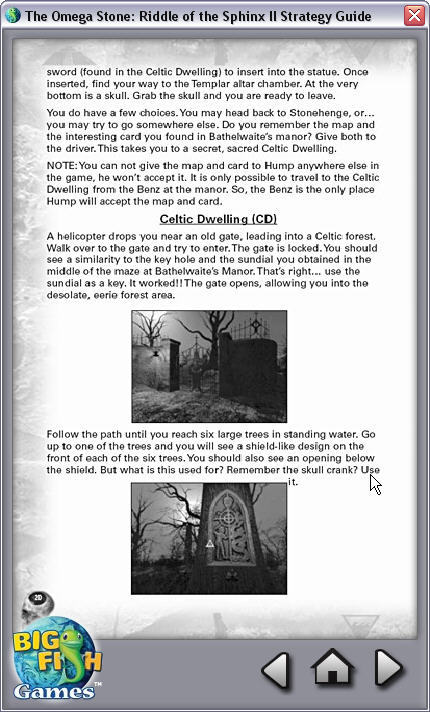 The Omega Stone: Riddle of the Sphinx II Strategy Guide : Main window