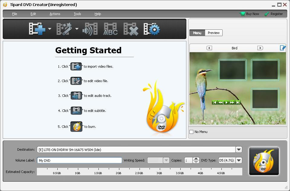 Tipard DVD Creator 3.1 : Main Interface