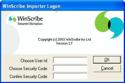 WinScribe Importer 4.0 : Main window