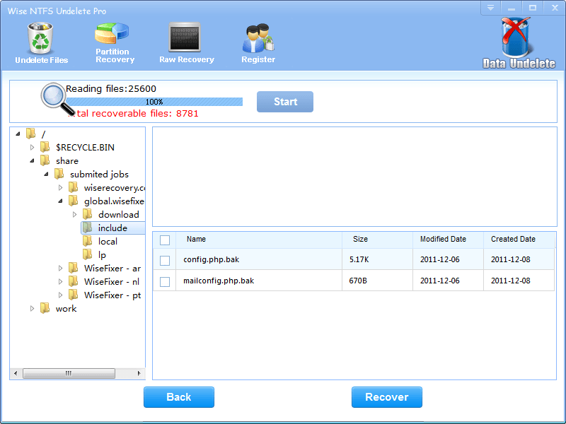 Wise NTFS Undelete Pro 2.7 : ntfs undelete