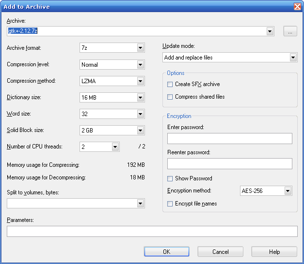 7-Zip 4.5 : The "Add to Archive" option