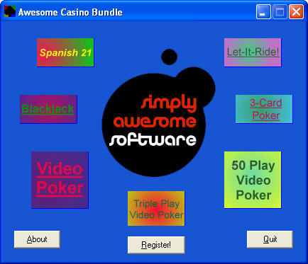 Awesome Casino Bundle 2.0 : Main window