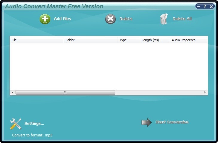 Audio Convert Master 7.4 : Main Screen