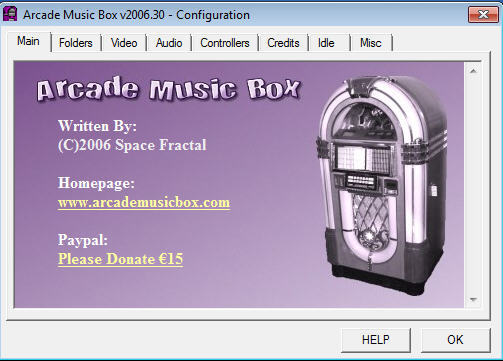 Arcade Music Box 2006.3 : Main window