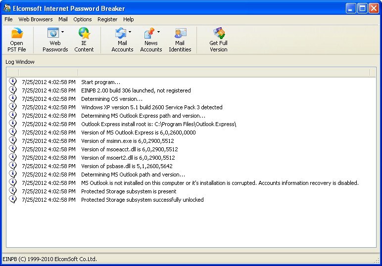 Advanced Office Password Breaker 3.2 : MainWindow