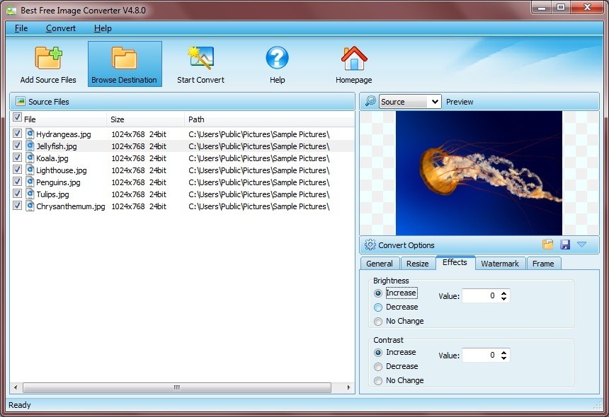 Best Free Image Converter 4.8 : Effects