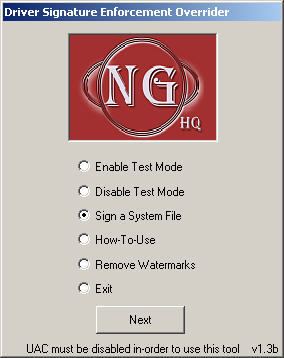 Digital Signature Enforcement Tool 1.3 beta : Main Window