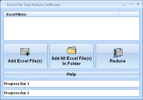 Excel File Size Reduce Software 1.0 : GUI