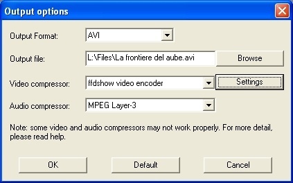 Subtitle To Video Converter 1.0 : Settings Dialog