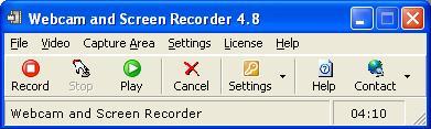 Webcam and Screen Recorder 4.8 : Optimized view