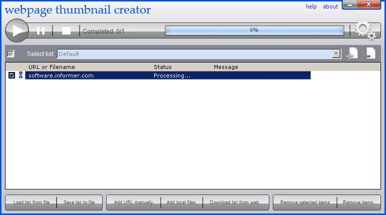 Webpage Thumbnail Creator 2.0 : Website screenshot process