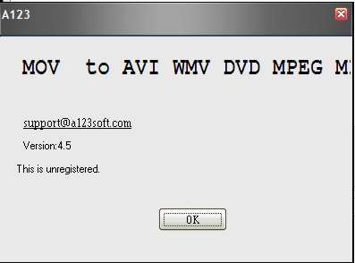 A123 MOV to AVI WMV DVD MPEG MP4 MOV Converter 4.5 : About