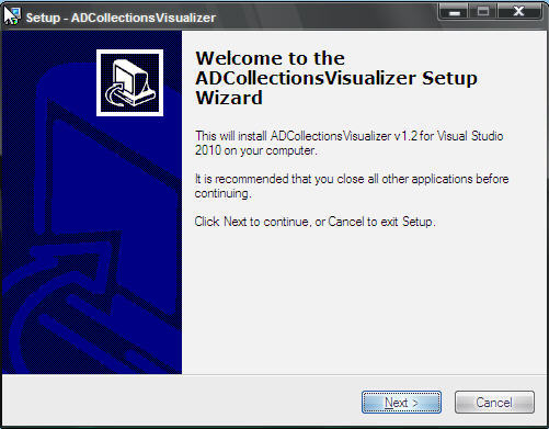 ADCollectionsVisualizer for Visual Studio 2010 1.2 : Main window