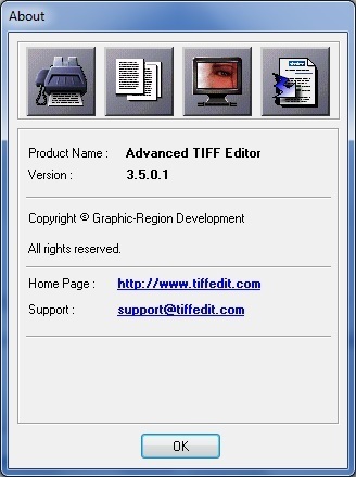 Advanced TIFF Editor 3.5 : About Screen