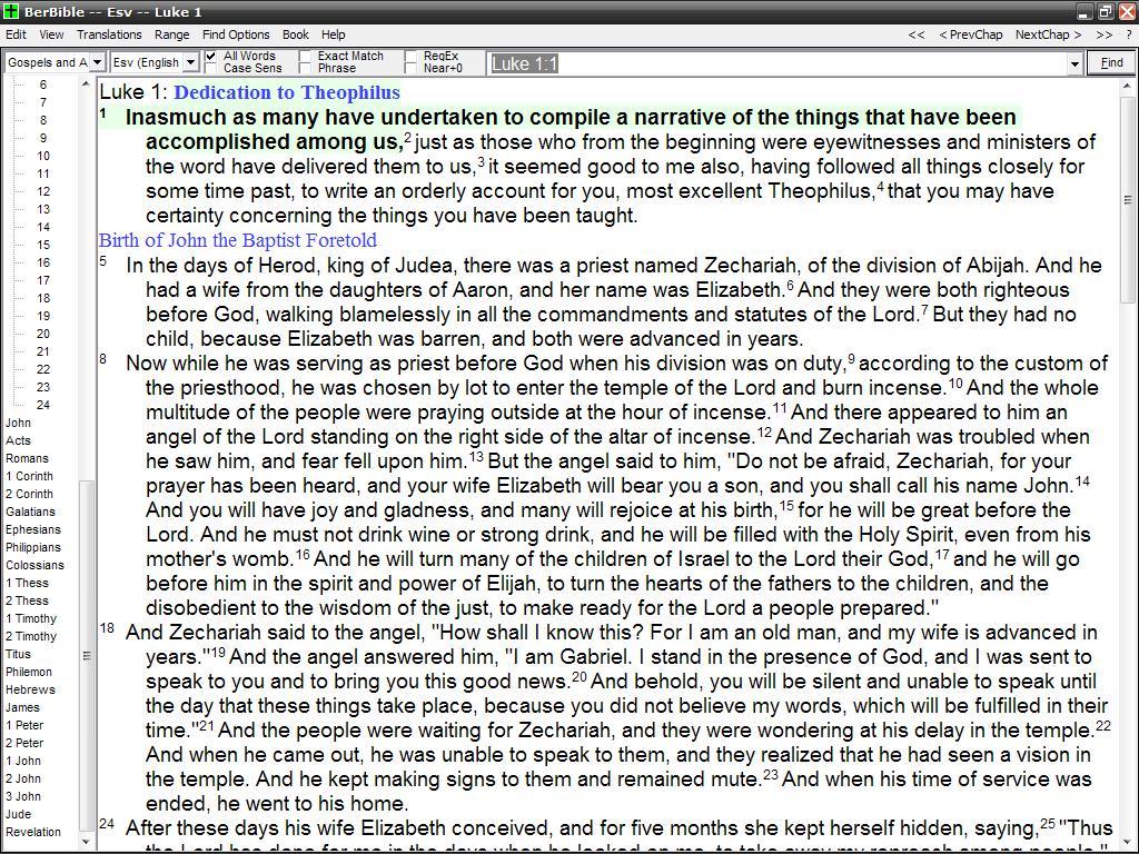 BerBible 2.4 : BerBible-Basic interface