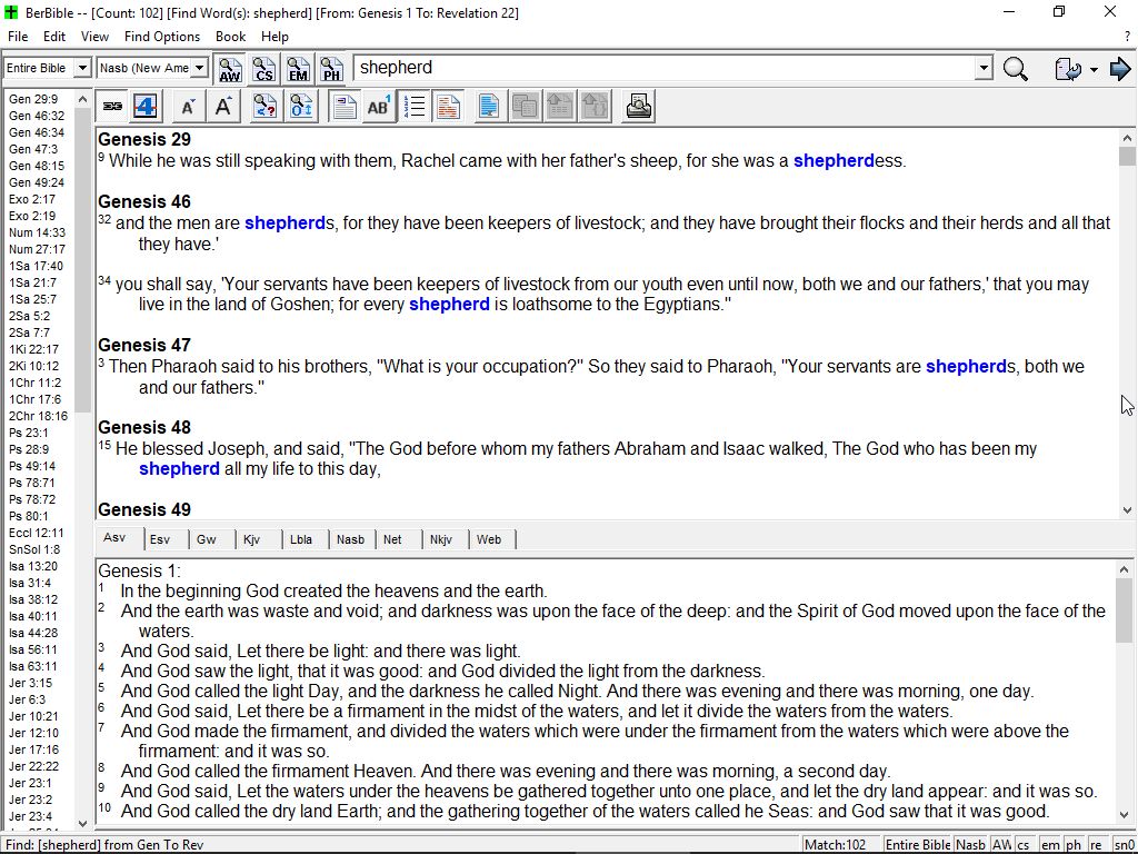 BerBible 2.5 : Search results