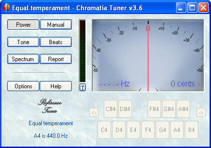 Chromatia Tuner 3.6 : Main Window