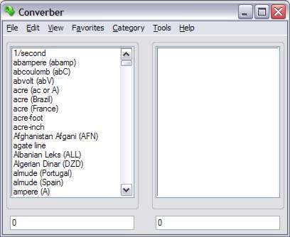 Converber 1.8 : Main window