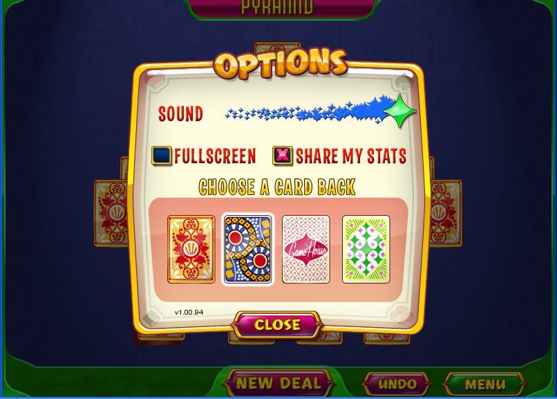 GameHouse Solitaire Challenge : Options