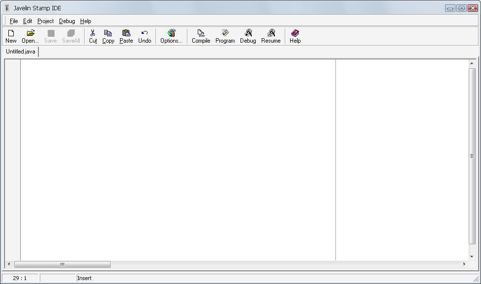 Javelin Stamp IDE 2.0 : Main window