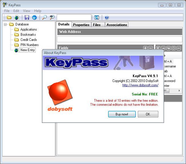 KeyPass 4.9 : About Window