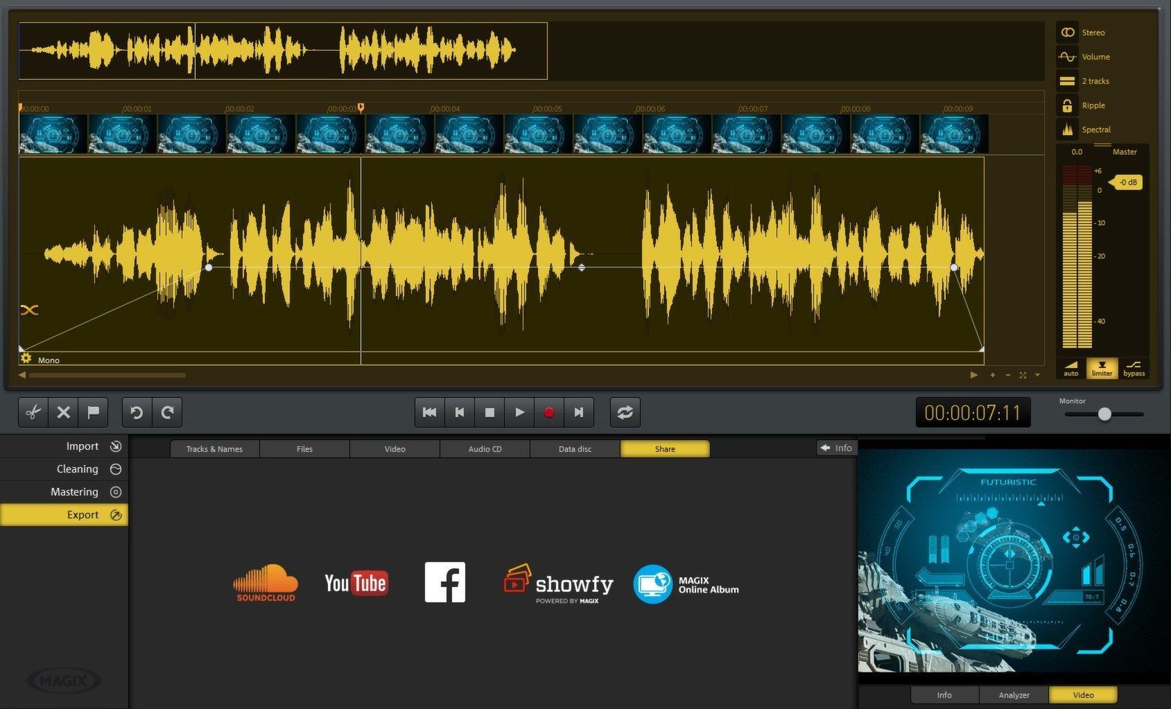 MAGIX Audio & Music Lab 2014 Premium : Main window