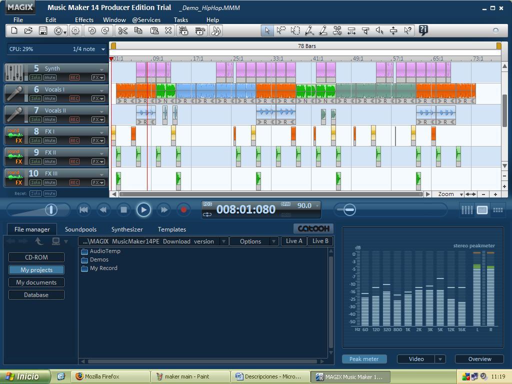 MAGIX Music Maker Producer Edition 13.0 : Track preview