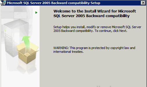 Microsoft SQL Server 2005 Backward compatibility 8.0 : Main Window