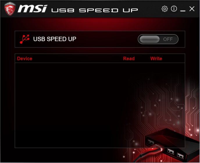 MSI USB Speed Up 1.0 : Off Mode