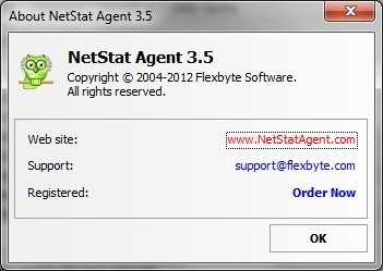 NetStat Agent 3.5 : About window