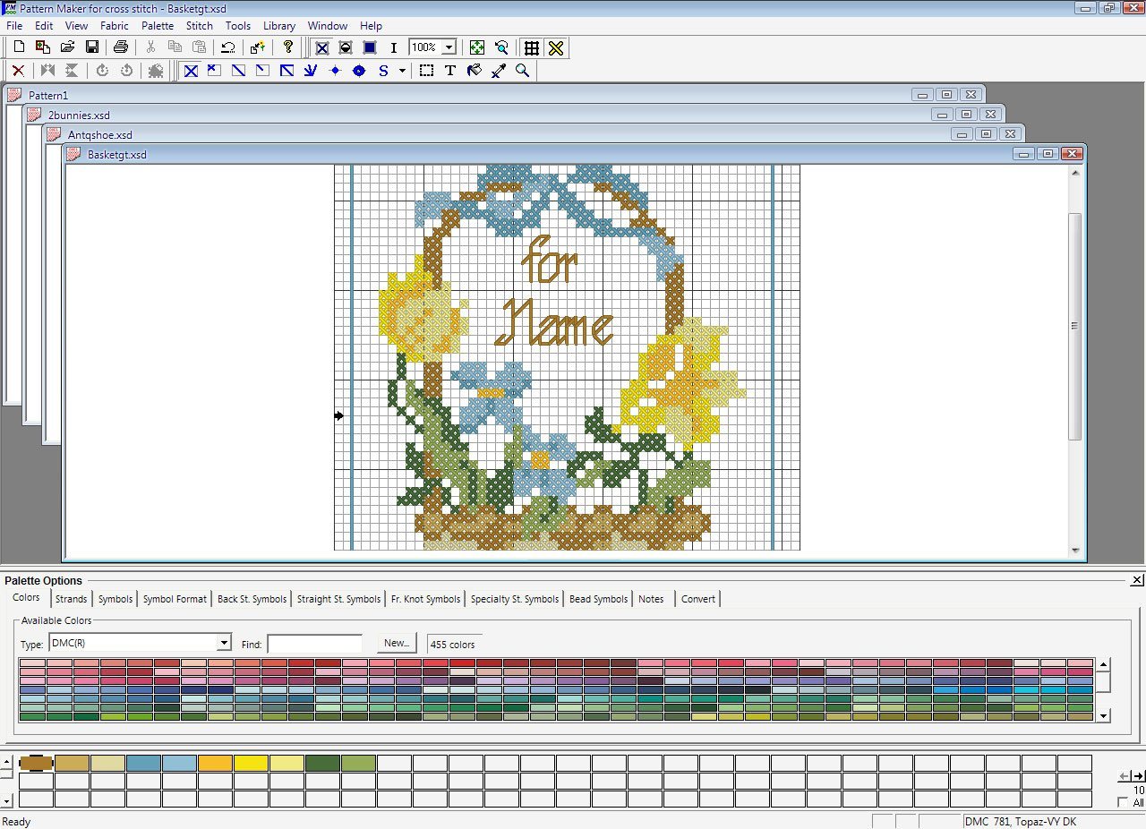 Pattern Maker for cross stitch 4.0 : Multiple Documents Interface